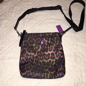 Purple Leopard Coach Crossbody